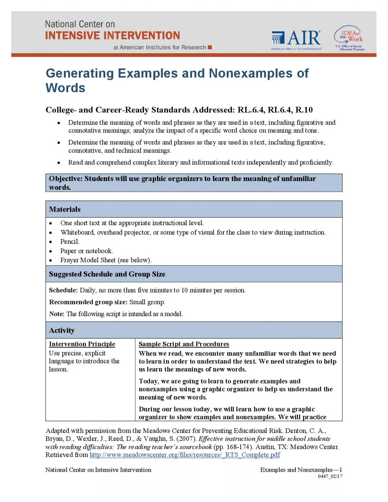 PDF-x0000x0000 xMCIxD 1 xMCIxD 1 Generating Examples and Nonexamplesof W