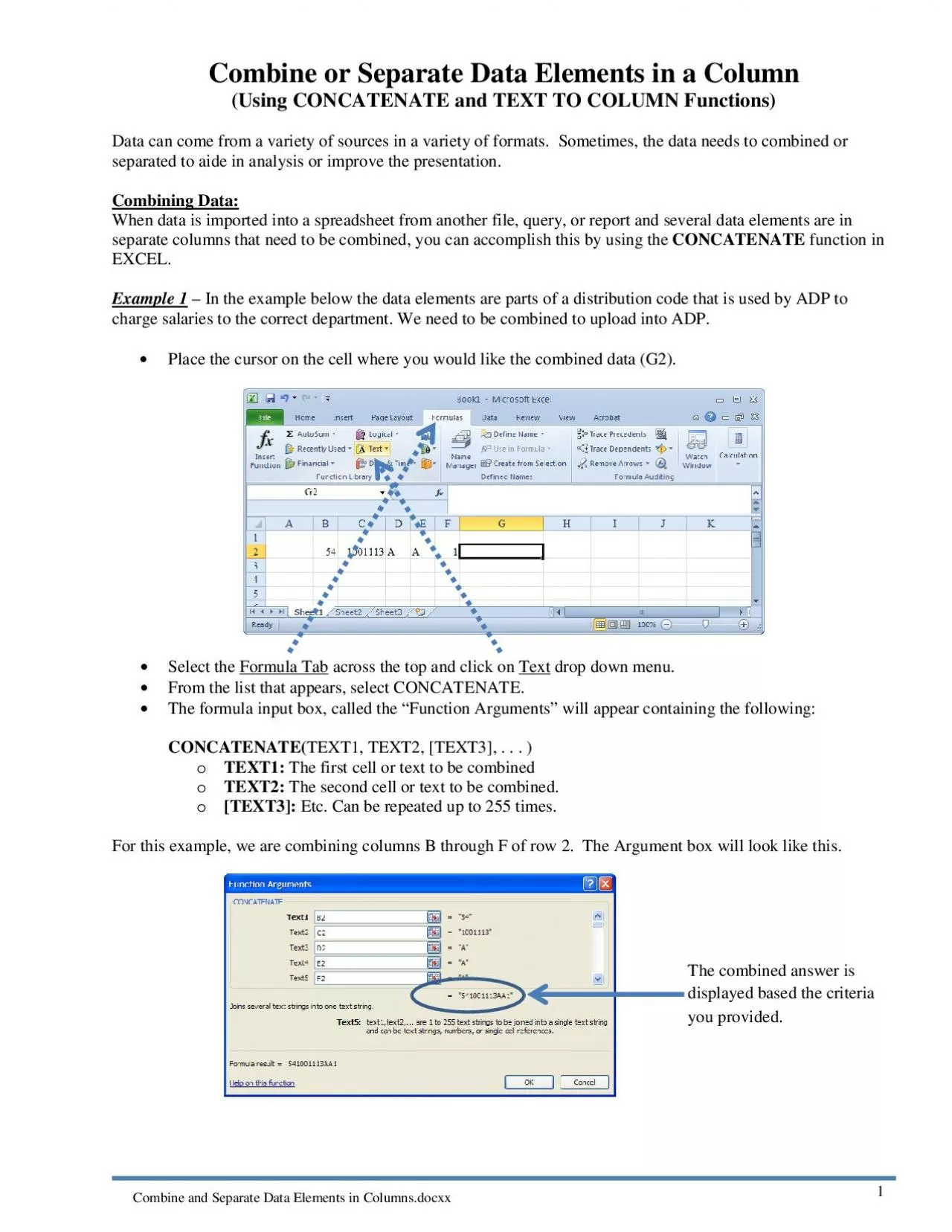 PDF-Combine and Separate Data Elements in Columnsdocx