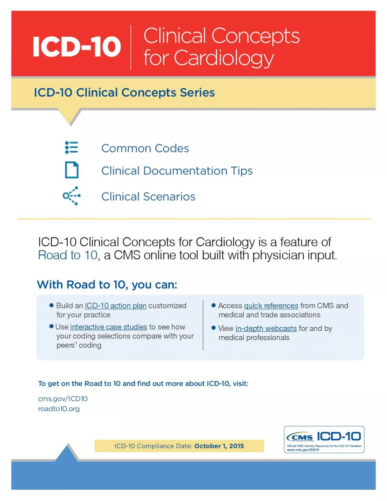 PDF-ICD10 Clinical Concepts for Cardiology is a feature of a CMS online