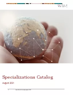 Specializations Catalog August 2021
