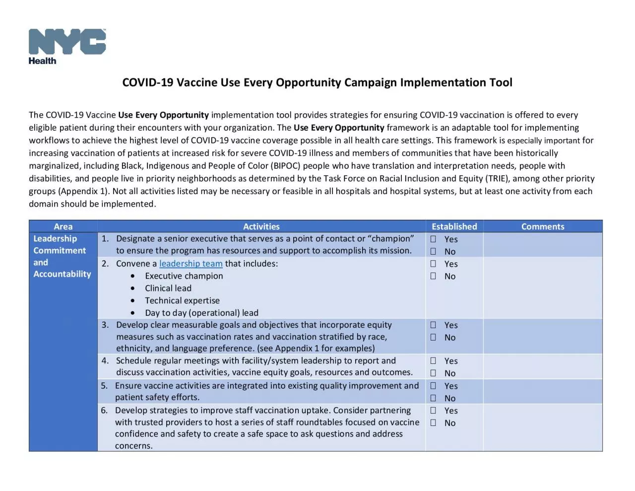 PDF-COVIDVaccine Use Every OpportunityCampaignImplementationToolThe COVID1