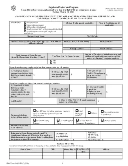 Paycheck Protection Program Second Draw Borrower Application Form for