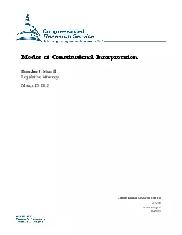 odes of Constitutional nterpretation