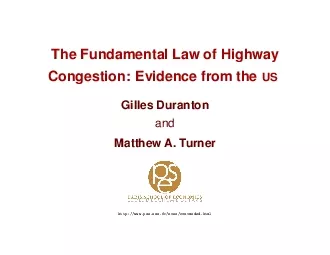 Mainresults149ThefundamentallawofhighwaycongestionDowns19621992Elastic