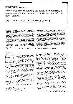 Novel retroviral packaging cell lines complementary