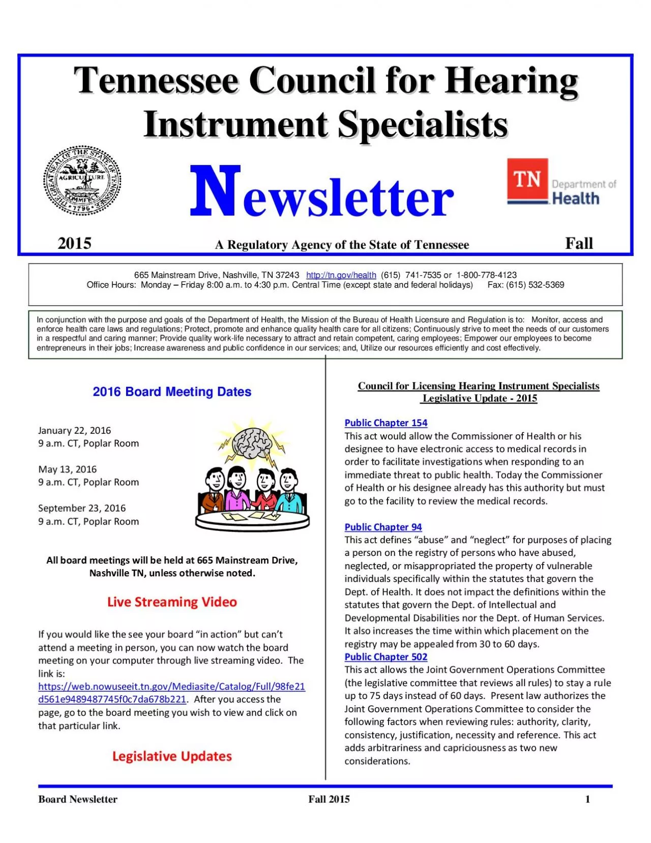 PDF-Board Newsletter