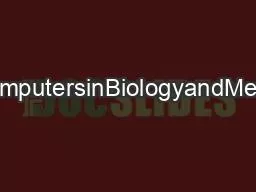 ContentslistsavailableatComputersinBiologyandMedicinejournalhomepageww