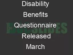 Hernias Disability Benefits Questionnaire  Released March 2021Page  of