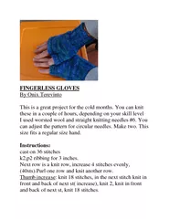 FINGERLESS GLOVES By Onix Terevinto This is a great pr