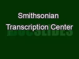 Smithsonian Transcription Center