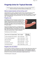 Fingertip Units for Topical Steroids What are topical