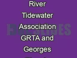 PARTNERS Georges River Tidewater Association GRTA and Georges River La