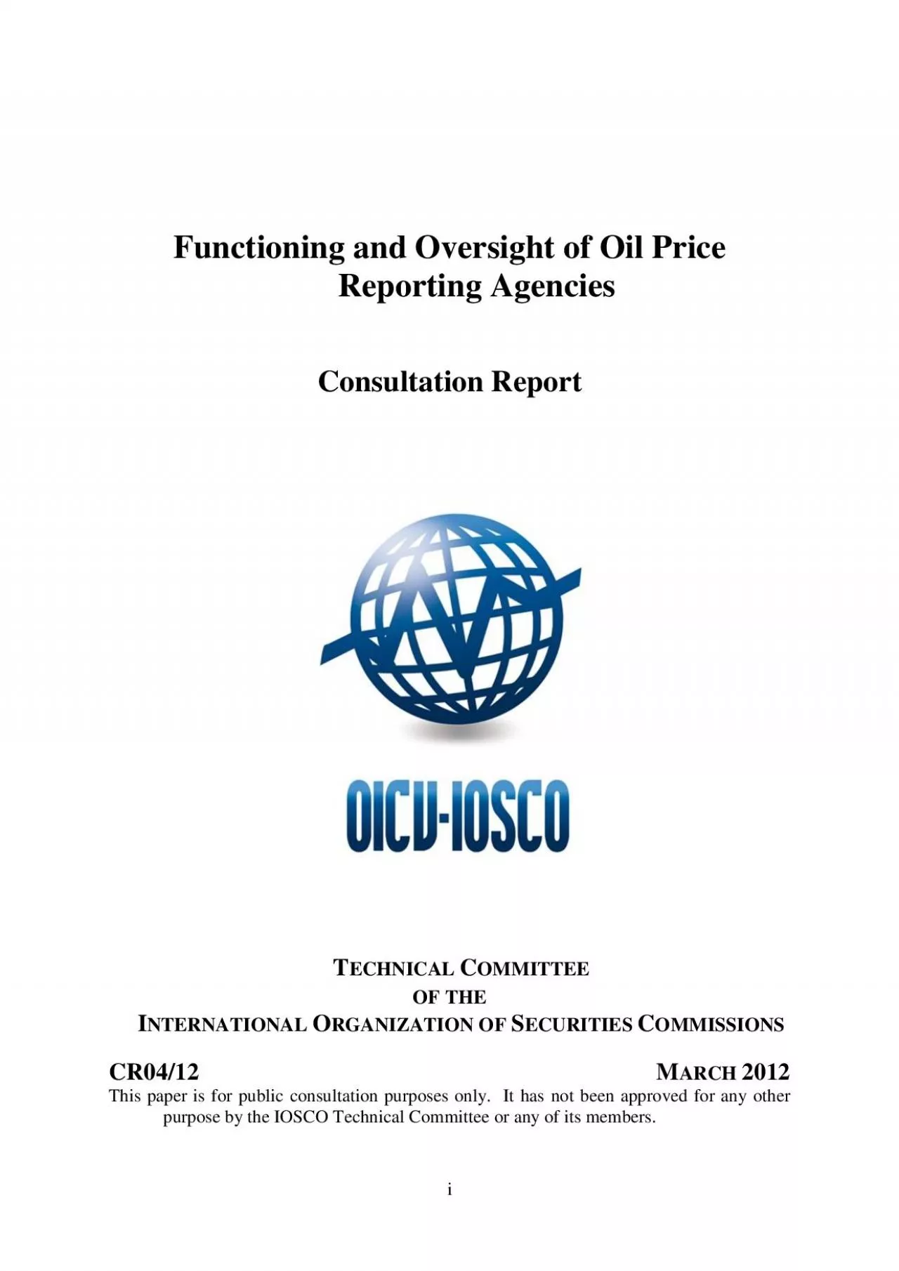 PDF-Functioning and Oversight of Oil Price