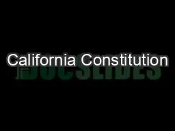 California Constitution