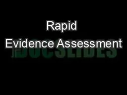 Rapid Evidence Assessment
