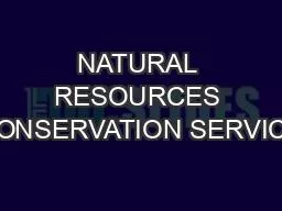 NATURAL RESOURCES CONSERVATION SERVICE