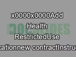 x0000x0000Add Health RestrictedUse Applicationnew contractInstructions