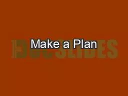 Make a Plan