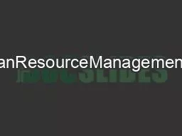 ContentslistsavailableatHumanResourceManagementReviewjournalhomepageww