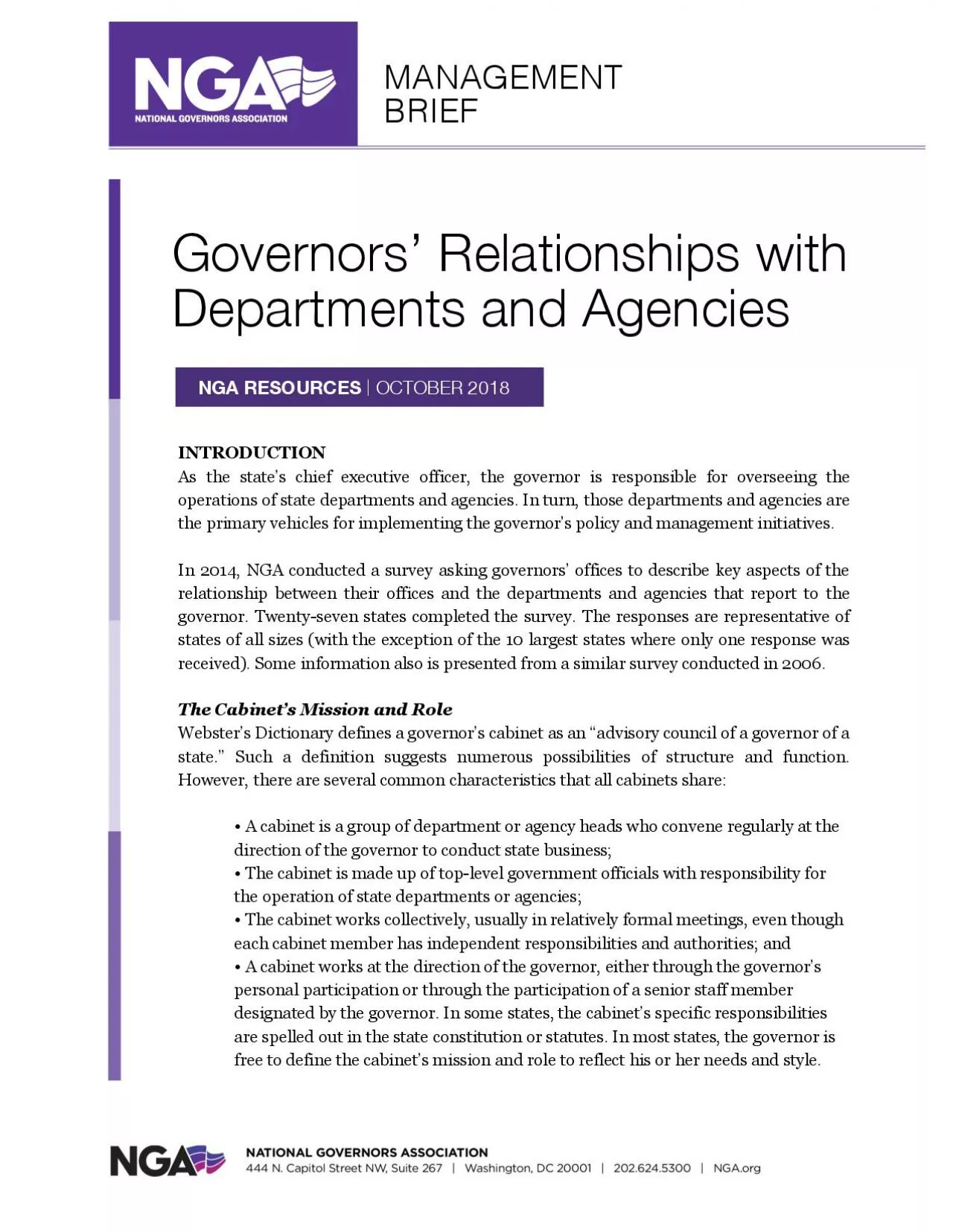 PDF-overnors Relationships with Departments and Agencies NGA RESOURCES OC