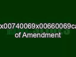 Cerx00740069x00660069cate of Amendment