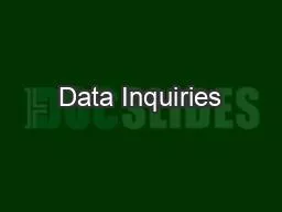 Data Inquiries