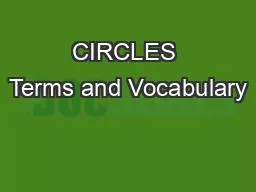 PDF-CIRCLES Terms and Vocabulary