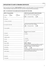 FORM  APPLICATION TO VARY A FIREARM CERTIFICATE Please
