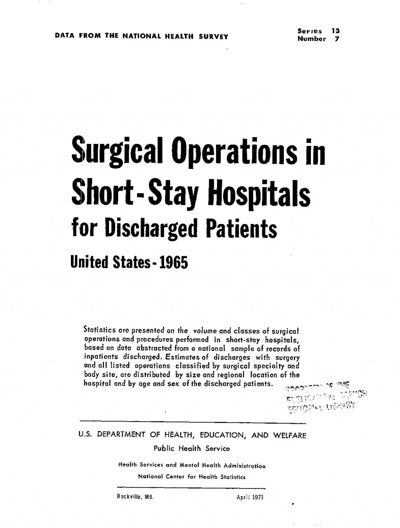 PDF-Series 13DATA FROM THE NATIONAL HEALTH SURVEY