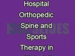 South Shore Hospital Orthopedic Spine and Sports Therapy in Clinical C