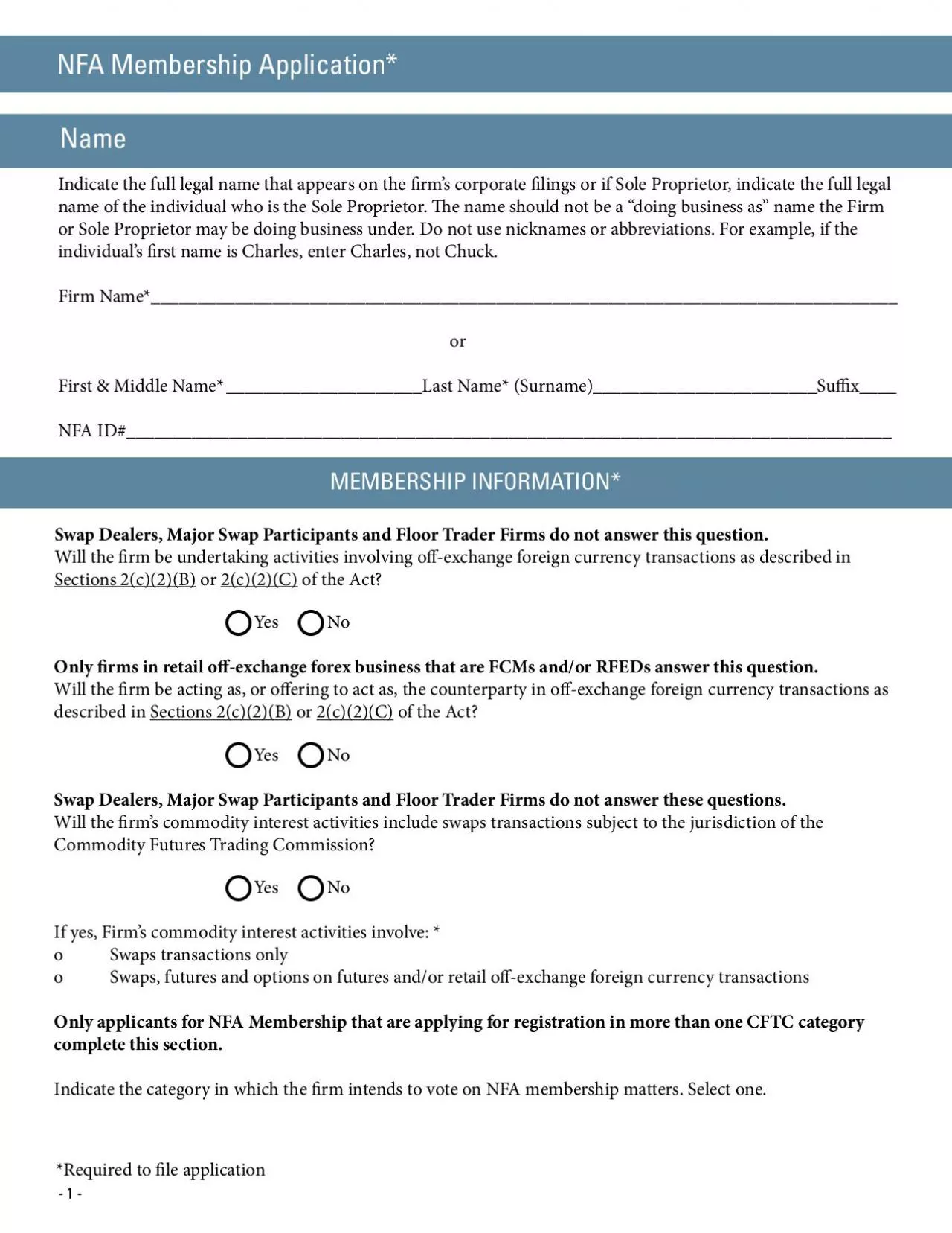 PDF-NFA Membership Application