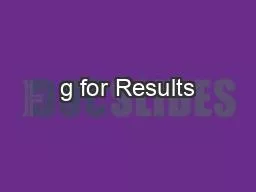 g for Results