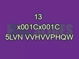 13 x001Cx001C 5LVN VVHVVPHQW