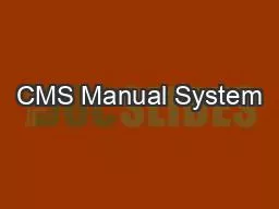 CMS Manual System