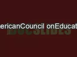 AmericanCouncil onEducation