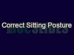 Correct Sitting Posture