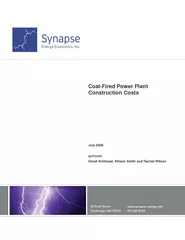 CoalFired Power Plant Construction Costs July  AUTHORS
