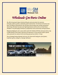 Wholesale Gm Parts Online