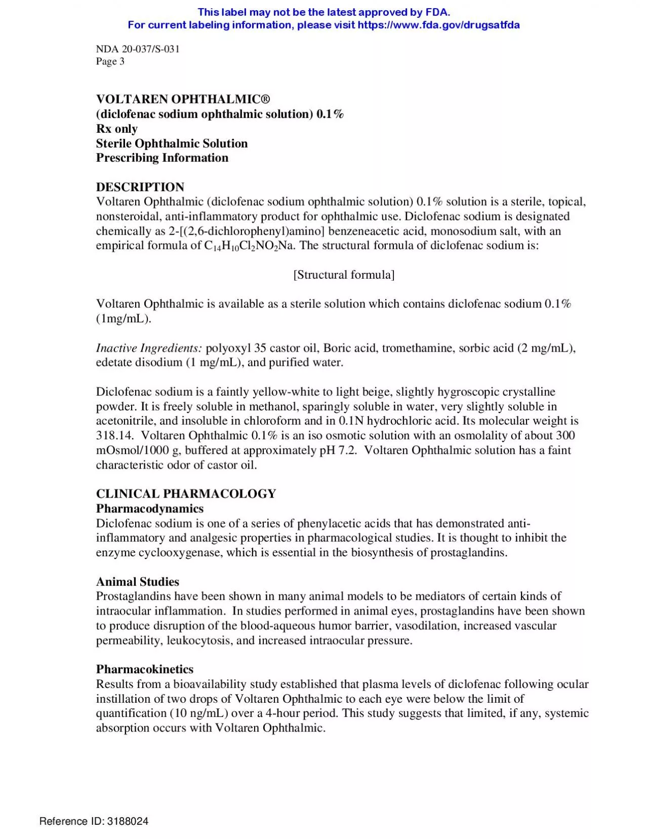 PDF-NDA 20037S031 Page 3 Prescribing Information DESCRIPTION Voltaren O