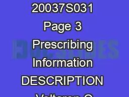 NDA 20037S031 Page 3 Prescribing Information DESCRIPTION Voltaren O