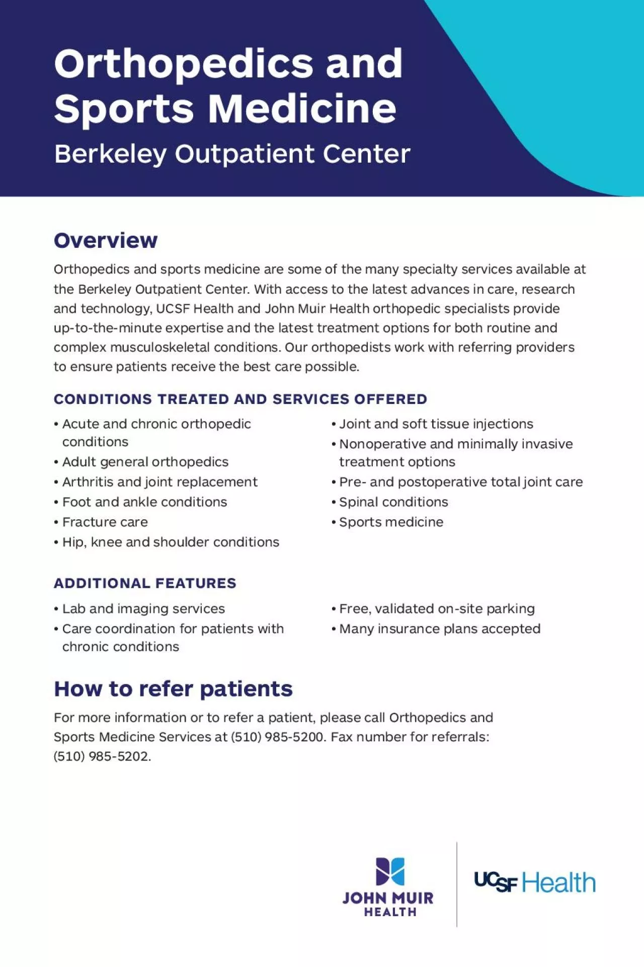 PDF-Orthopedics and sports medicine are some of the many specialty service