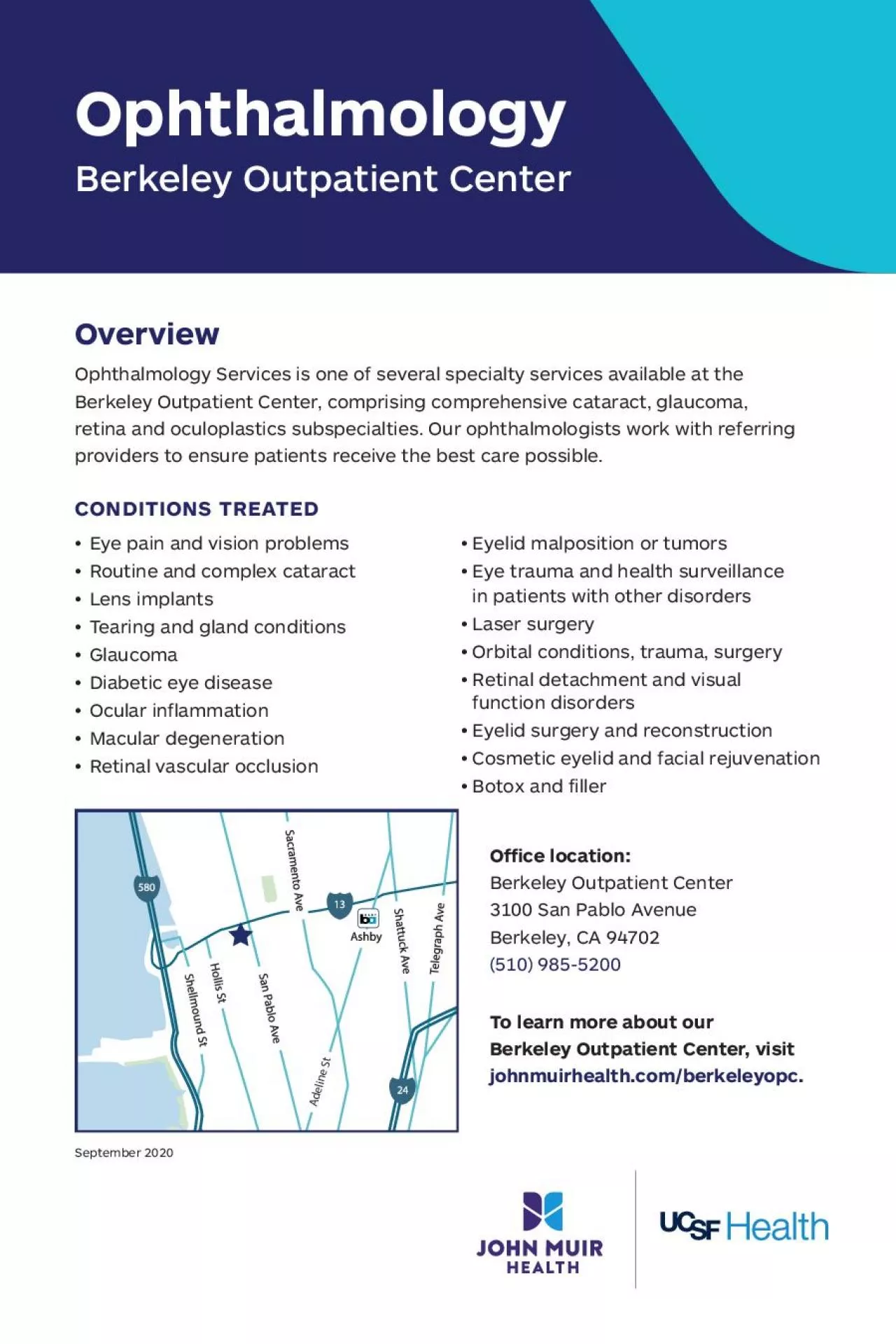 PDF-Ophthalmology Services is one of several specialty services available