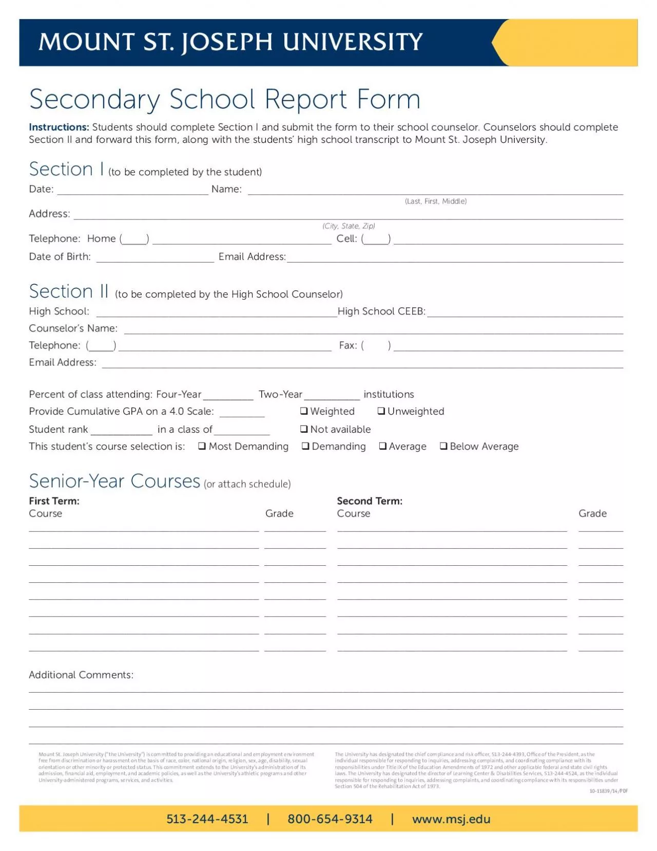 PDF-Secondary School Report Form