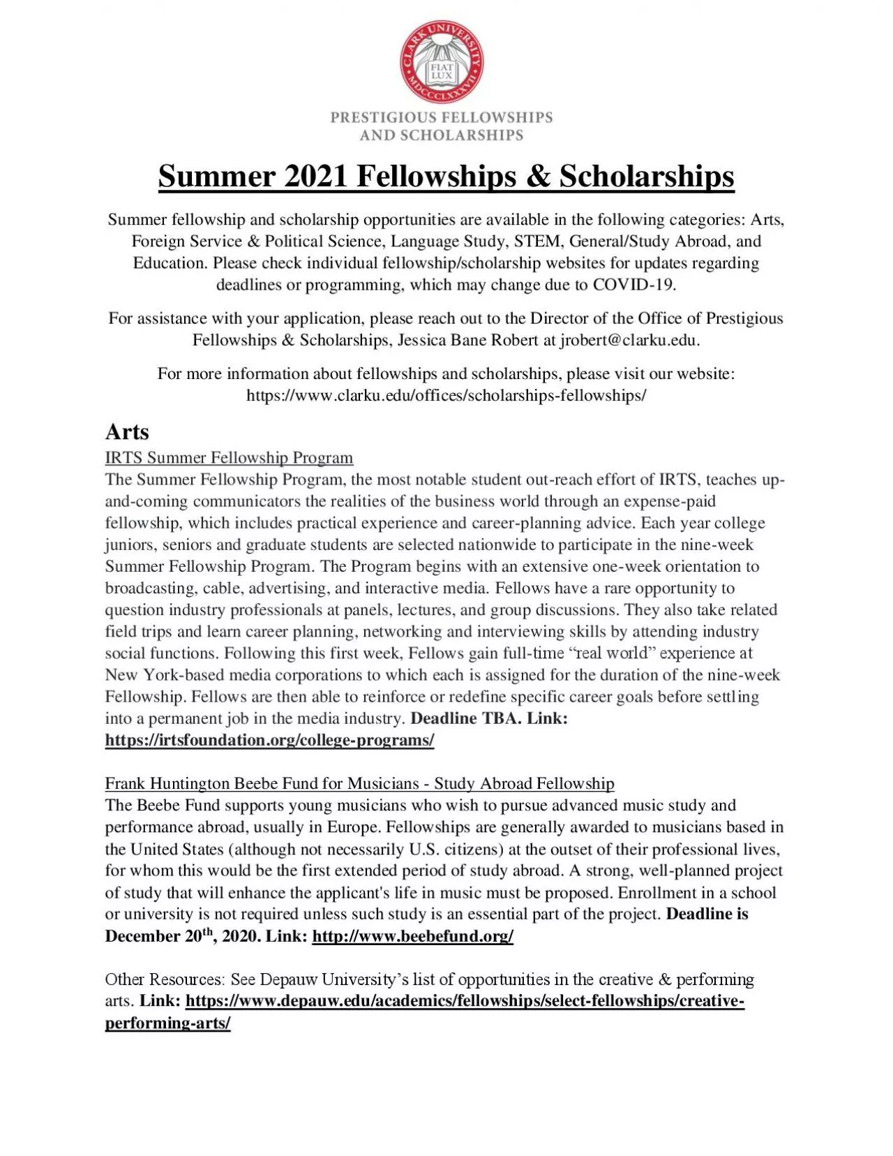 PDF-Summer 2021 Fellowships