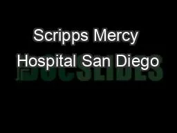 Scripps Mercy Hospital San Diego