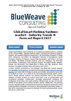 Global Smart Parking Systems Market to Clock Double-Digit Growth—Projected to Reach