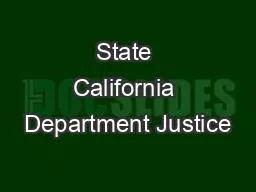 State California Department Justice