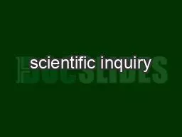 scientific inquiry