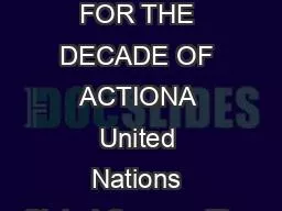 LEADERSHIP FOR THE DECADE OF ACTIONA United Nations Global CompactRus