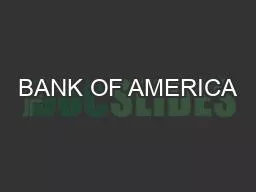 BANK OF AMERICA